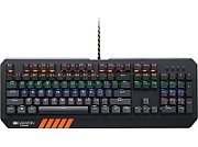 CANYON Wired multimedia gaming keyboard with lighting effect, 108pcs rainbow LED, Numbers 104keys, EN double injection layout, cable length 1.8M, 450.5*163.7*42mm, 0.90kg, color black