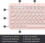 LOGITECH Keys-To-Go - BLUSH - US - BT - INTNL - APPLE