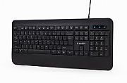 GEMBIRD KB-UML-03 Slim Rainbow backlight multimedia keyboard black US layout