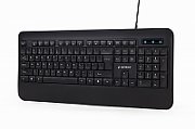 GEMBIRD KB-UML-03 Slim Rainbow backlight multimedia keyboard black US layout