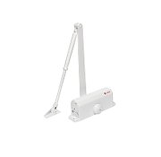 Amortizor hidraulic cu brat SA-6033AW-wh, alb Pentru: usi cu greutatea de 40-65 kg latime usa ≤950mm Ulei hidraulic termostabil Viteza de inchidere reglabila Montare universala: stanga sau dreapta Culoare: alb Deschidere usa la 180°