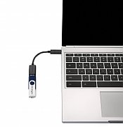 CABLU alimentare si date SPACER, pt. smartphone, USB 3.0 (T) la Type-C (T), Braided,2.1A ,Retail pack, 0.5m, black,  SPDC-TYPEC-BRD-BK-0.5  (include TV 0.06 lei)
