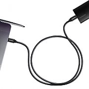 Cablu USB-C  la USB-C 3.2 Gen 2, 2m, PD 100W, 5A, 4K HD, Aluminiu, Impletit, Negru