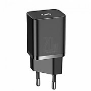 INCARCATOR retea Baseus Super Si, Quick Charge 20W, 1 x USB Type-C 5V/3A max, include cablu USB Type-C la Lightning Iphone 1m, negru  TZCCSUP-B01  (include TV 0.18lei)
