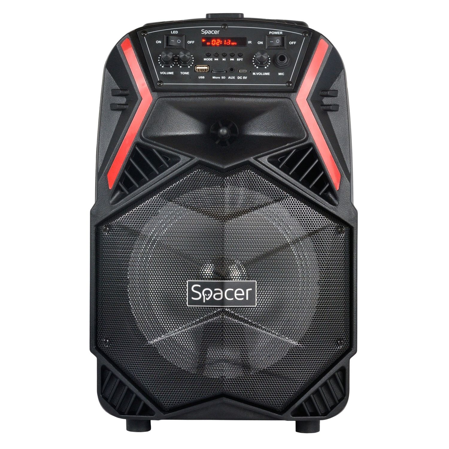 BOXA SPACER portabila bluetooth COUGAR, tip troler, RMS:  35W, 8  woofer, acumulator 3.7V,1800 mAh, input : AUX audio, radio FM, guitar, USB/microSD, remote control, wireless microphone, black,  SPB-H8-BT  43501597   (include TV 10lei)