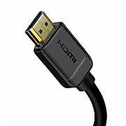 CABLU video Baseus HD Series, HDMI (T) la HDMI (T), rezolutie maxima 4K UHD (3840 x 2160) la 60 Hz, conectori auriti, 3m, negru  CAKGQ-C01  (include timbru verde 0.75 lei)