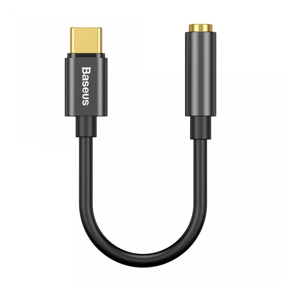 CABLU ADAPTOR Baseus, USB Type-C to Jack 3.5mm, lungime 10.5 cm, negru  CATL54-01  (include TV 0.06 lei)