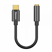 CABLU ADAPTOR Baseus, USB Type-C to Jack 3.5mm, lungime 10.5 cm, negru  CATL54-01  (include TV 0.06 lei)