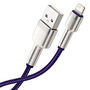 CABLU alimentare si date Baseus Cafule Metal, Fast Charging Data Cable pt. smartphone, USB la Lightning Iphone 2.4A, braided, 2m, violet  CALJK-B05  (include TV 0.06 lei)