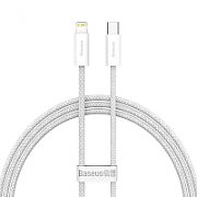 CABLU alimentare si date Baseus Dynamic, Fast Charging Data Cable pt. smartphone, USB Type-C la Lightning Iphone PD 20W, braided, 1m, alb  CALD000002  (include timbru verde 0.25 lei)