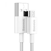CABLU alimentare si date Baseus Superior, Fast Charging Data Cable pt. smartphone, USB la Micro-USB 2A, 1m, alb  CAMYS-02  (include TV 0.06 lei)