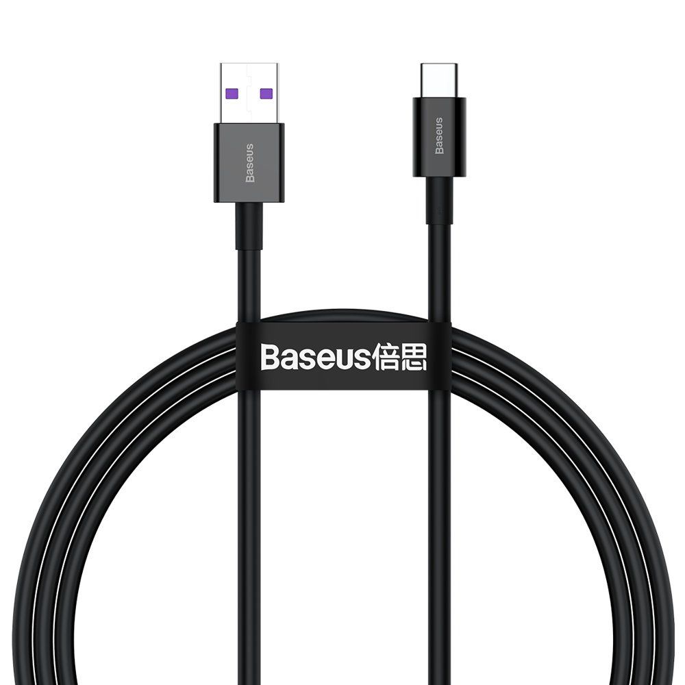 CABLU alimentare si date Baseus Superior, Fast Charging Data Cable pt. smartphone, USB la USB Type-C 66W, 1m, negru  CATYS-01  (include TV 0.06 lei)