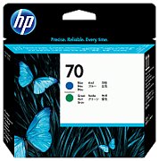 HP 70 original printhead blue and green