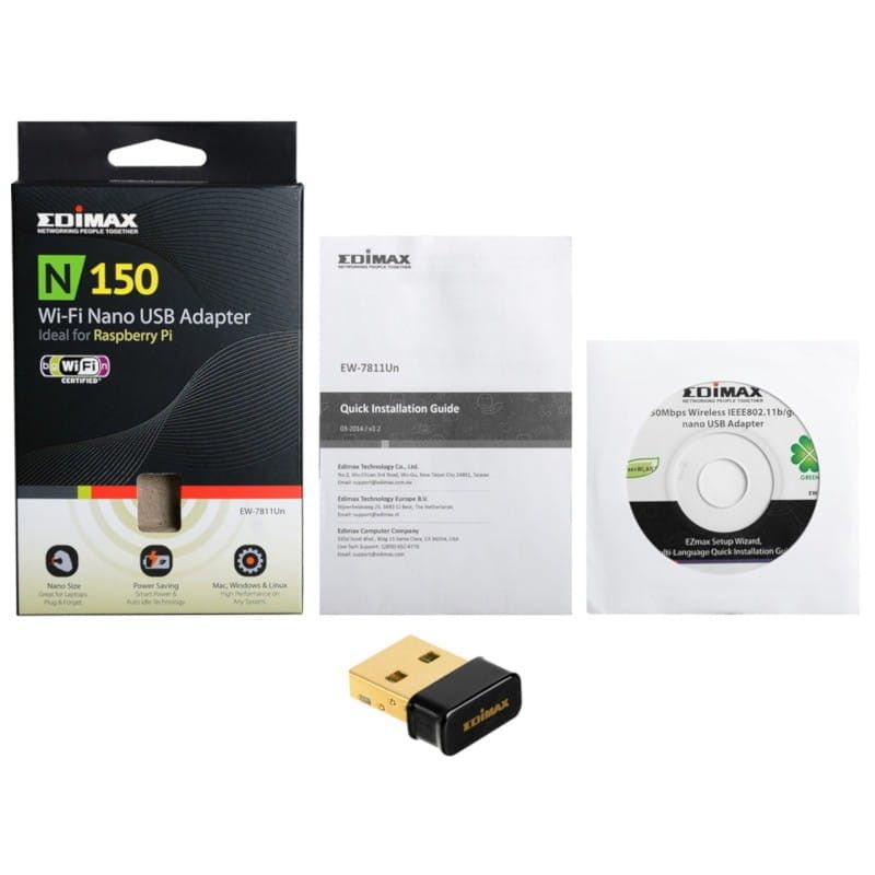 EDIMAX Wireless N150 Wi-Fi 4 Nano USB Adapter