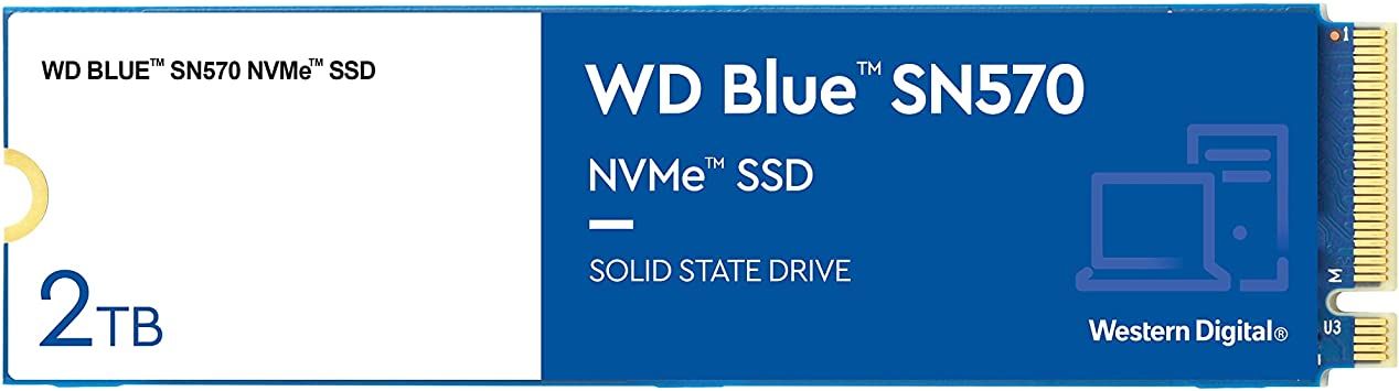 WD SSD WD, Blue, 2TB, M2 2280, PCI Express 3.0, 6 GB/s, R/W speed: up to 3500MBs/3000MBs