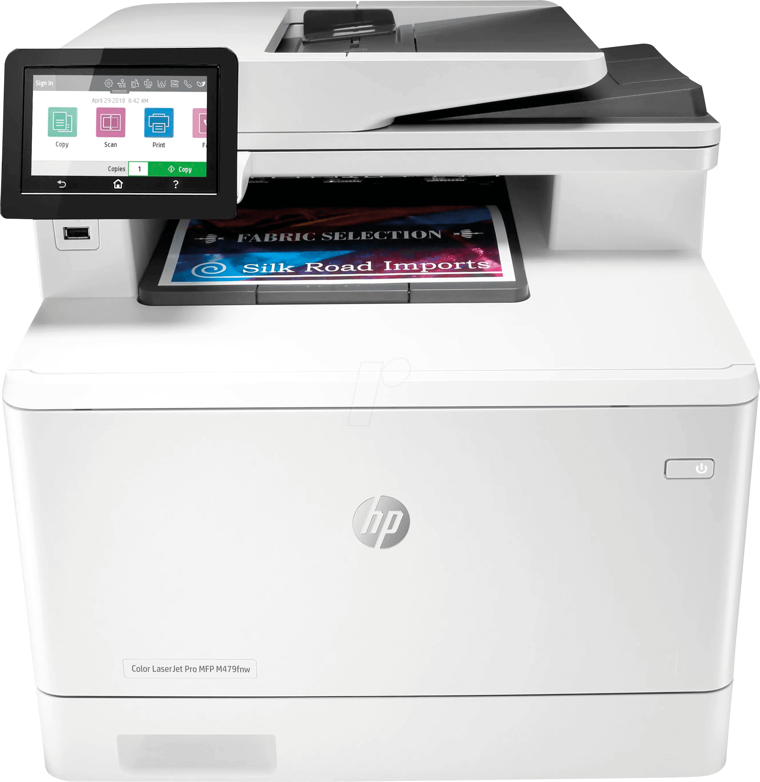 Imprimanta multifunctionala laser color HP M479fnw, A4, ADF, USB 2.0, Wi-Fi, 27 ppm negru, 27 ppm color