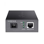 MEDIA CONVERTOR TP-LINK 1 x Gigabit RJ45 WDM Half-Duplex/Full-Duplex, SC single-mode fiber, 1 Gigabit SC Fiber Port, pana la 20km  TL-FC311A-20  (include timbru verde 1.75 lei)