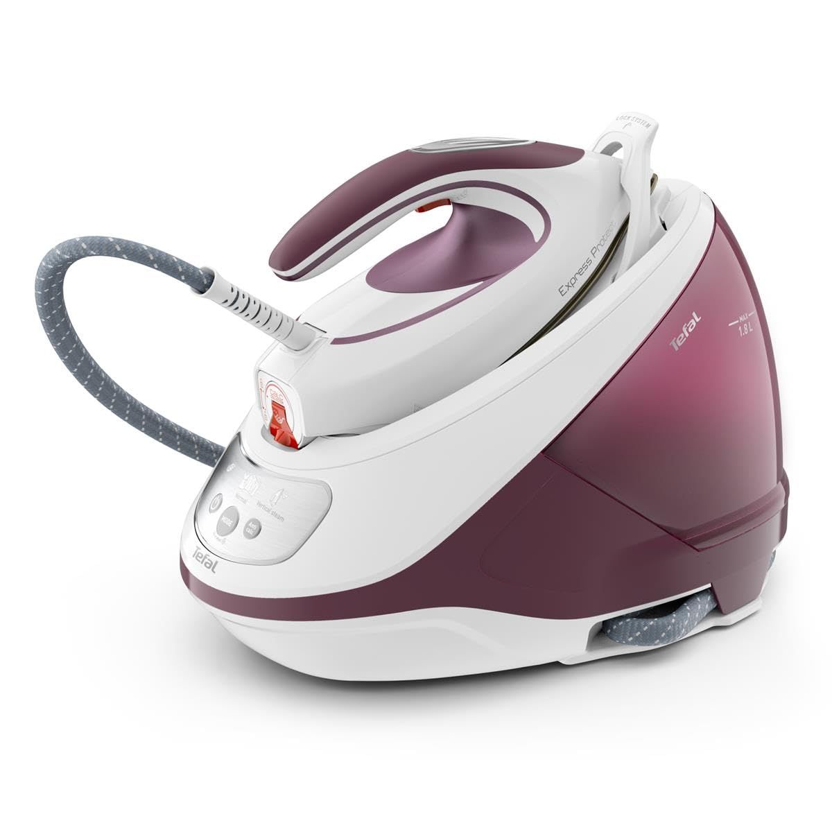 Tefal Express Protect SV9201E0 steam ironing station 2800 W 1.8 L Durilium AirGlide Autoclean soleplate Purple, White