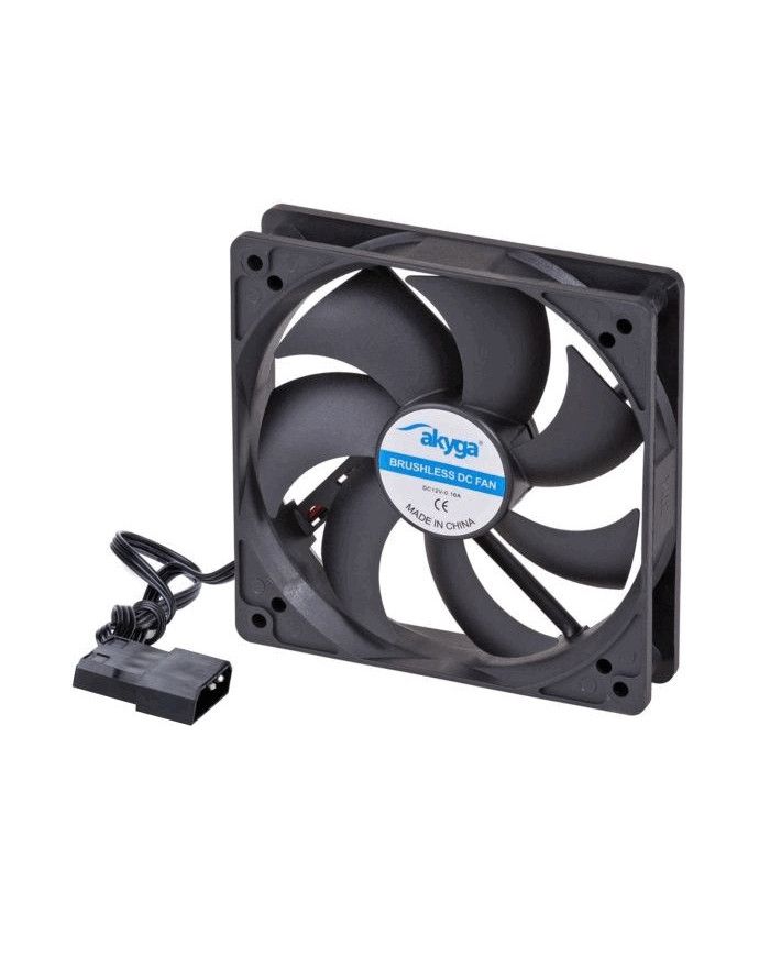 Akyga System fan 12 cm black AW-12A-BK Molex 120x120 mm Computer case 1 pc(s)
