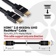 CLUB 3D HDMI 2.0 4K60Hz RedMere cable 15