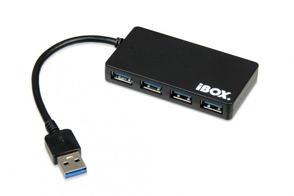 iBox IUH3F56 interface hub USB 3.0 (3.1 Gen 1) Type-A 5000 Mbit/s Black