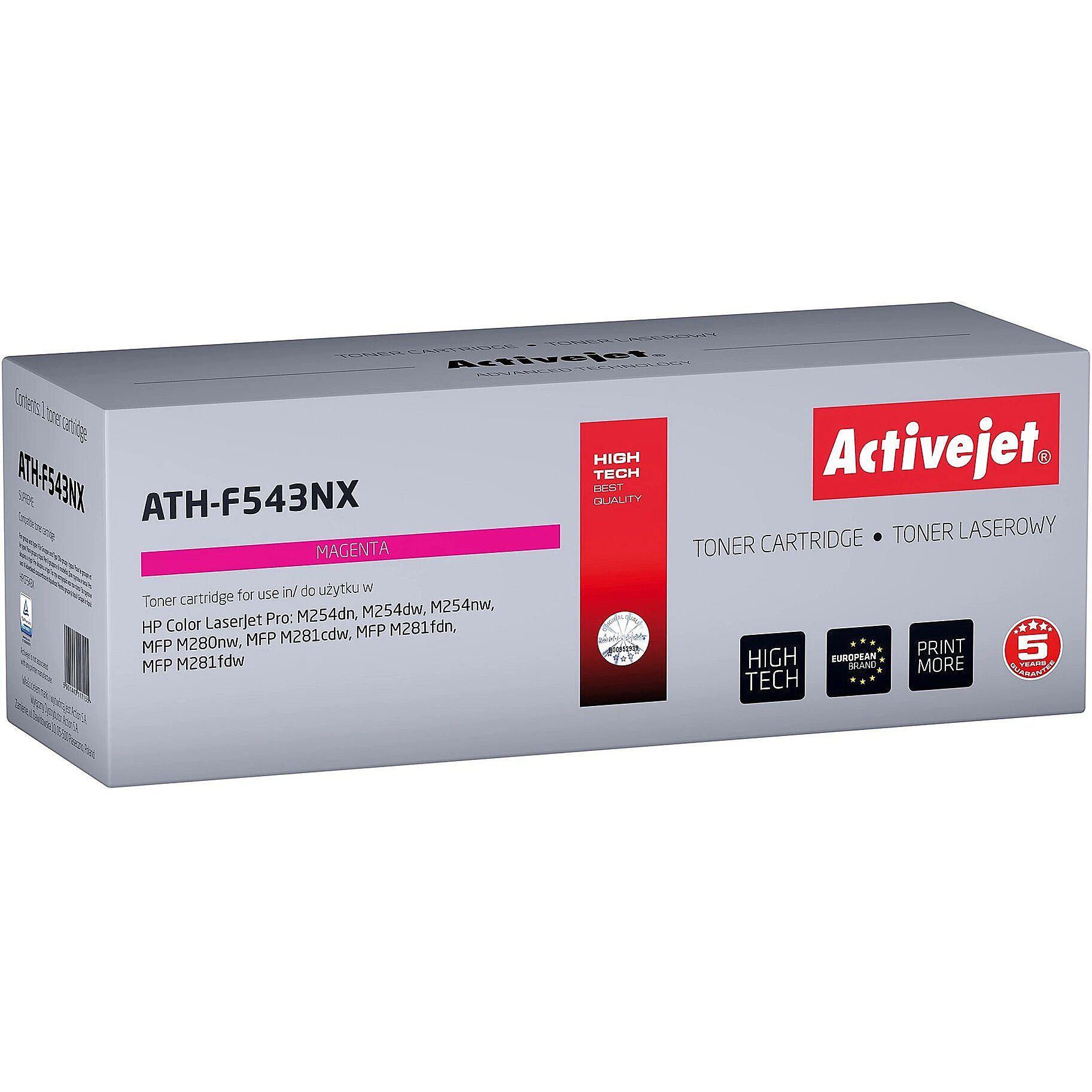 Activejet ATH-F543NX Toner cartridge for HP printers Replacement HP 540 CF543X Supreme 2500 pages magenta