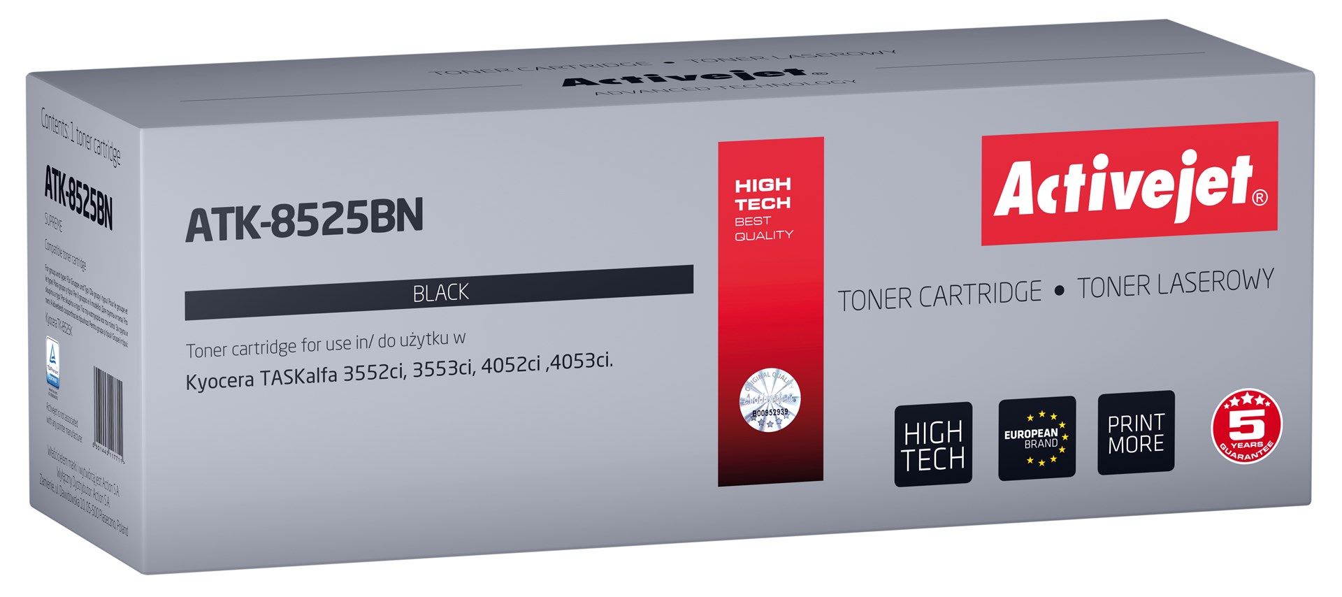 Activejet ATK-8525BN Toner cartridge for Kyocera printers Replacement Kyocera TK-8525K Supreme 30000 pages black