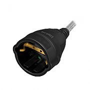 PRELUNGITOR LOGILINK, Schuko x 1, conectare prin Schuko (T), cablu 3 m, 16 A, fara protectie, negru,  LPS104  (include TV 0.8lei)