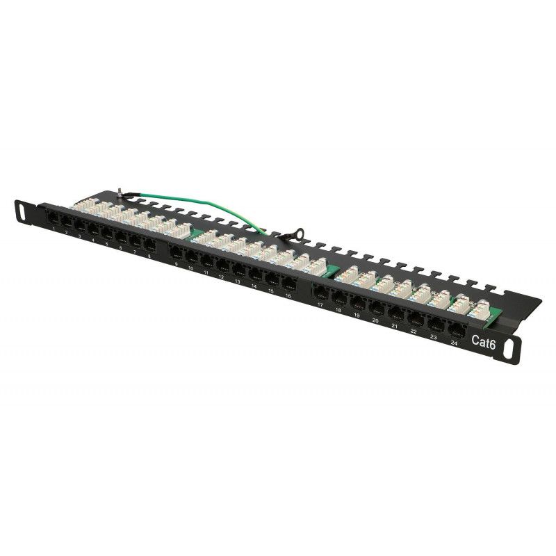EXTRALINK 0.5U 24port CAT6 UTP Patch Panel