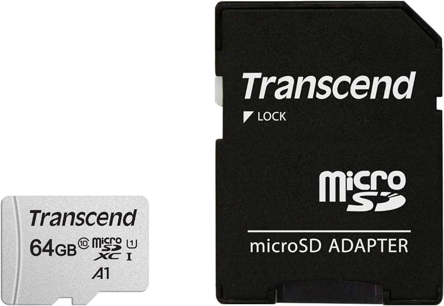 TRANSCEND TS64GUSD300S-A Memory card Transcend microSDXC USD300S 64GB CL10 UHS-I Up to 95MB/S