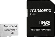 TRANSCEND TS64GUSD300S-A Memory card Transcend microSDXC USD300S 64GB CL10 UHS-I Up to 95MB/S