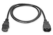 ASSMANN power cord IEC C13/C14 M/F black 5m bulk