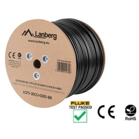 Lanberg LCF5-30CU-0305-BK networking cable Black 305 m Cat5e F/UTP (FTP)