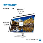 HP HP M27fq 68.6 cm (27 ) 2560 x 1440 pixels Quad HD LED Silver