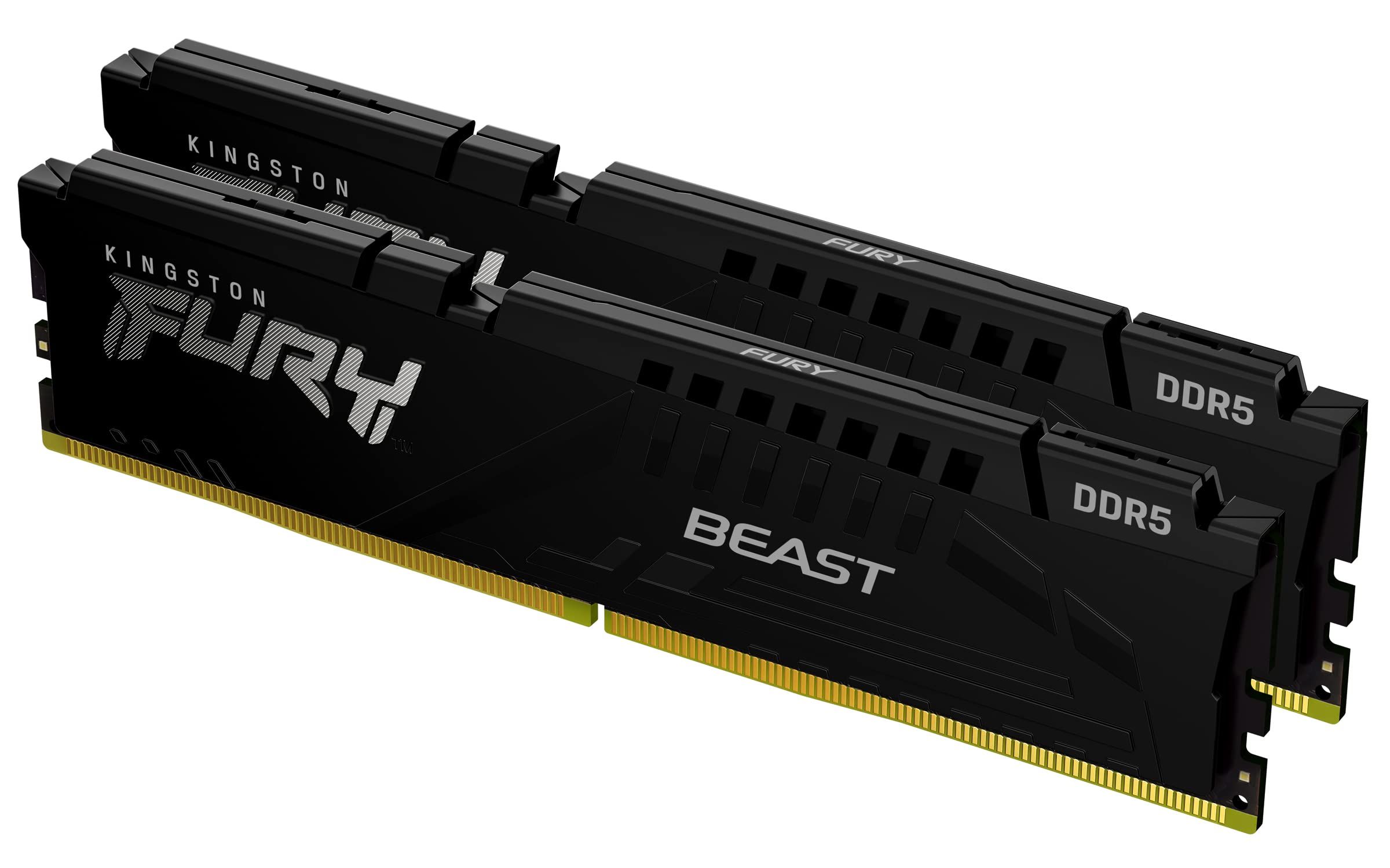 Memorie Kingston FURY Beast 16 GB DDR5 5200 MHz CL40, kit 2 x 8 GB, XMP 3.0, Negru