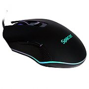 MOUSE Spacer - gaming, gaming, cu fir, USB, optic, 6.400 dpi, butoane/scroll 6/1, iluminare RGB, negru,  SPGM-PULSAR-SPEED  (include TV 0.18lei)