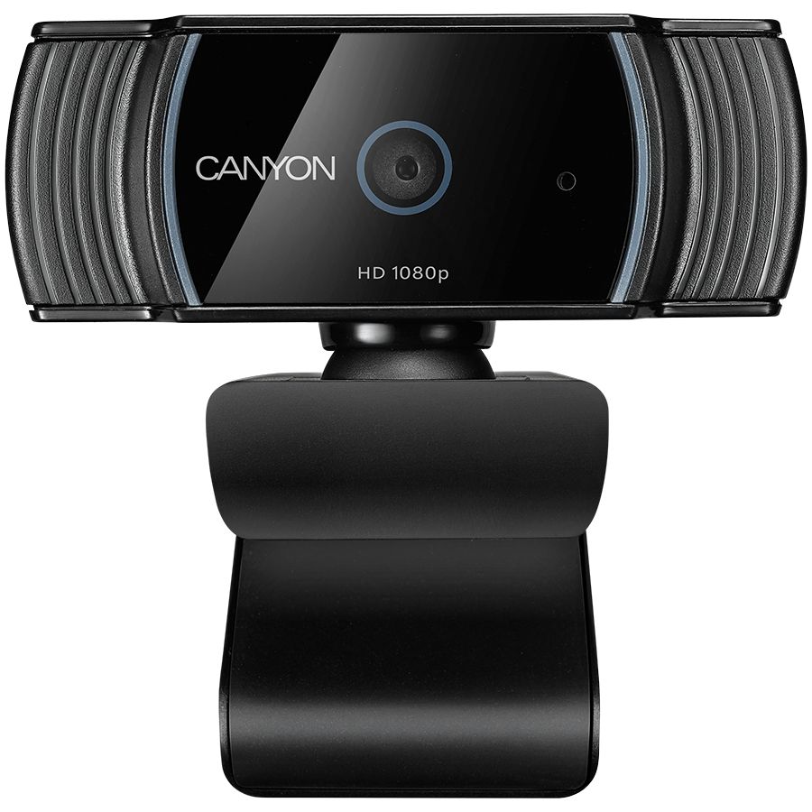 CANYON C5 1080P full HD 2.0Mega auto focus webcam with USB2.0 connector, 360 degree rotary view scope, built in MIC, IC Sunplus2281, Sensor OV2735, viewing angle 65&deg, cable length 2.0m, Black, 76.3x49.8x54mm, 0.106kg