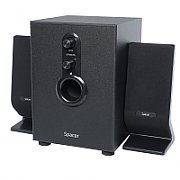 BOXE SPACER 2.1, RMS: 20W (2 x 5W + 10W), bluetooth telecomanda wireless, control volum, bass, subwoofer lemn MDF, 220V alimentare, USB/FM/AUX, black,  SPSK-21BT-LONDON    (include TV 3.5lei)
