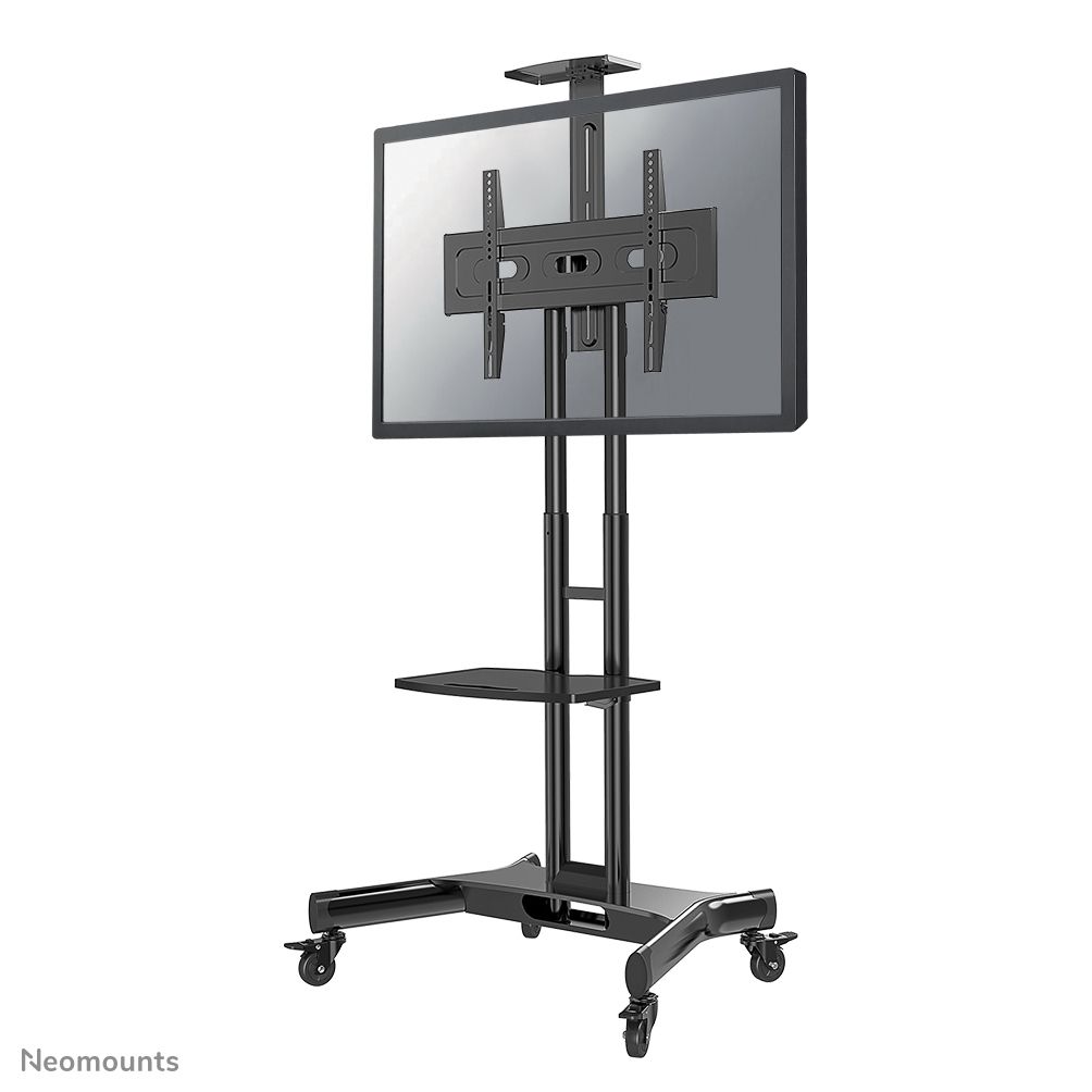 Neomounts by Newstar Select NM-M1700BLACK Mobile floor stand for 32-75  screen, height adjustable - Black  Specifications General Min. screen size*: 32 inch Max. screen size*: 75 inch Min. weight: 0 kg Max. weight: 50 kg Screens: 1 VESA pattern: 200x200, 200x300, 200x400, 300x200, 300x300, 350x350