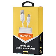 CANYON UC-1 Type C USB Standard cable, cable length 1m, White, 15*8.2*1000mm, 0.018kg