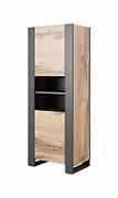 WOOD bookcase 65x40x170 oak wotan + anthracite