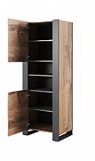 WOOD bookcase 65x40x170 oak wotan + anthracite