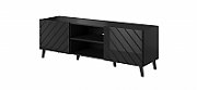 RTV cabinet ABETO 150x42x52 black glossy