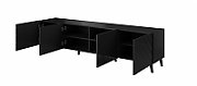 RTV cabinet ABETO 200x42x52 black glossy