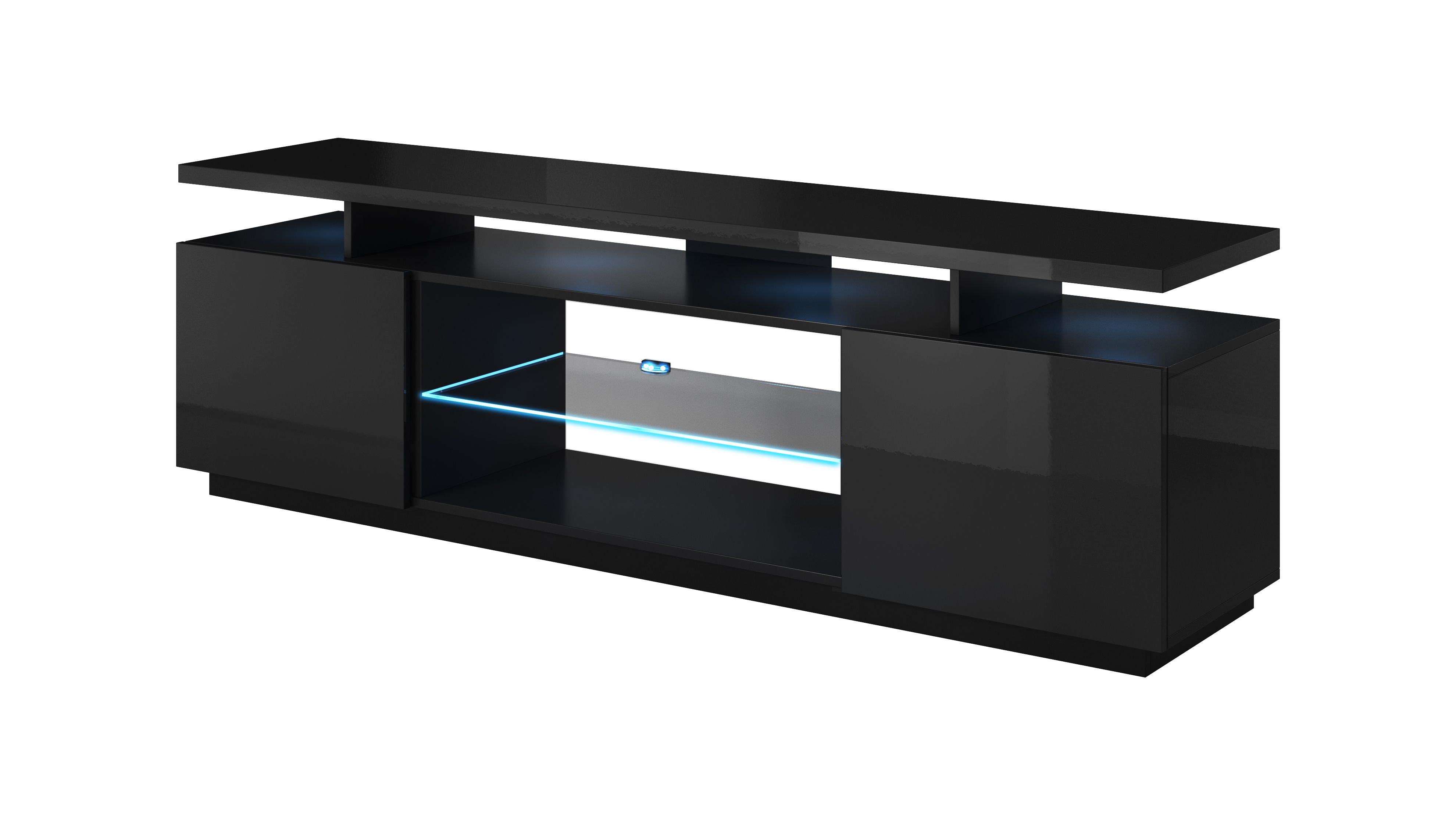 RTV cabinet EVA 180x40x52 black glossy