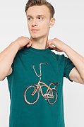 Tricou Pegas barbati, model vehicule comode, rapide, utile sanatatii, marime M, culoare verde