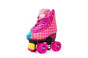 ROLE BLISS DOTS PINK, MASURA 37 EU, ROTI PU 58X32MM, RULMENTI ABEC 7, SASIU COMPOZIT PP, TRUCK ALUMINIU, CULOARE ROZ