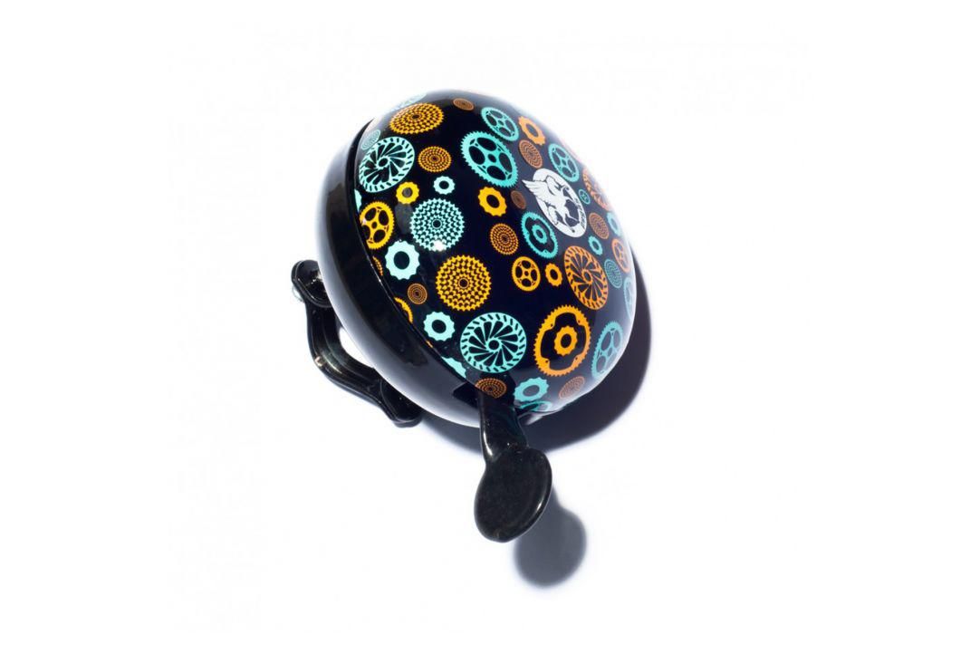 Sonerie Ding-Dong Pegas 80mm, model 2, Otel, Negru cu Bleu+Portocaliu