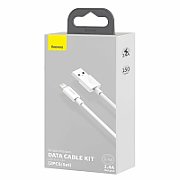 Baseus TZCATZJ-02 USB cable 1.5 m USB A USB C White