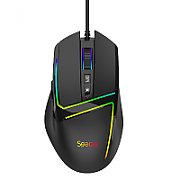 MOUSE Spacer - gaming, gaming, cu fir, USB, optic, 12.000 dpi, butoane/scroll 7/1, iluminare RGB, negru,  SPGM-ALIEN-RACE  (include TV 0.18lei)
